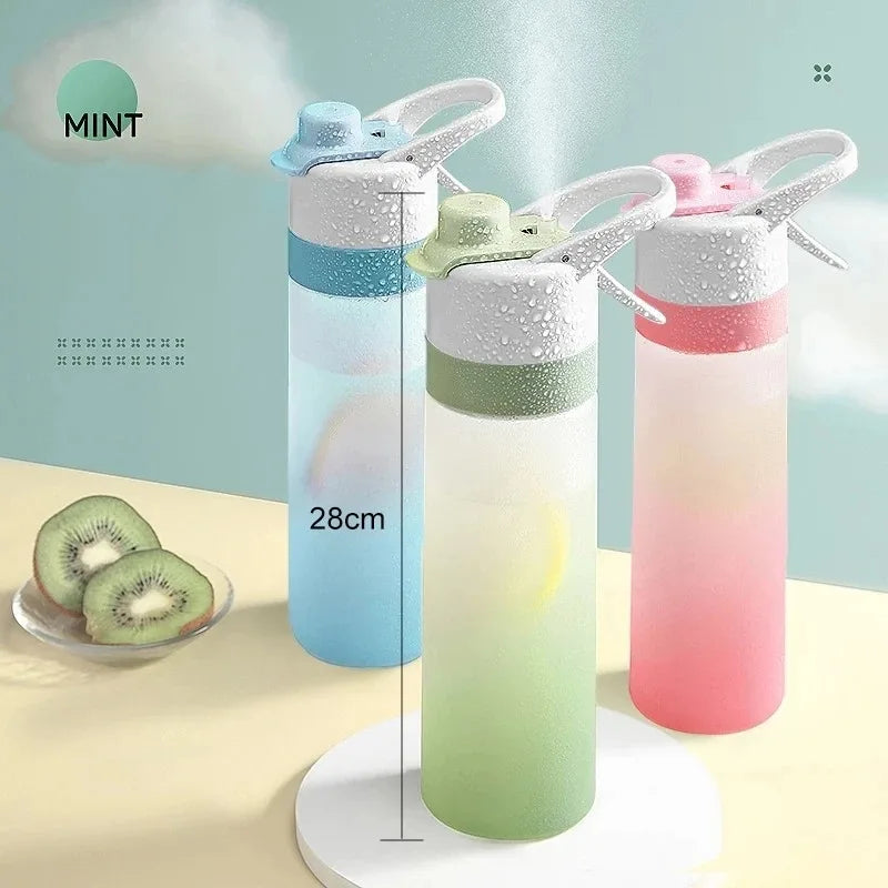 650Ml Spray Garrafa De Água Portátil Esporte Ao Ar Livre Garrafa De Água Para Meninas Ginásio Fitness Beber Drinkware Caminhadas Equitação Garrafa De Água