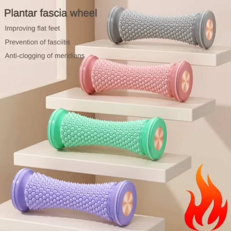 Massageador De Pés E Pernas Ergonômico Para Yoga E Fitness Em Casa, Com Rolo Para Fáscia Plantar E Placa De Pressão Digital Para Relaxamento Muscular Profundo