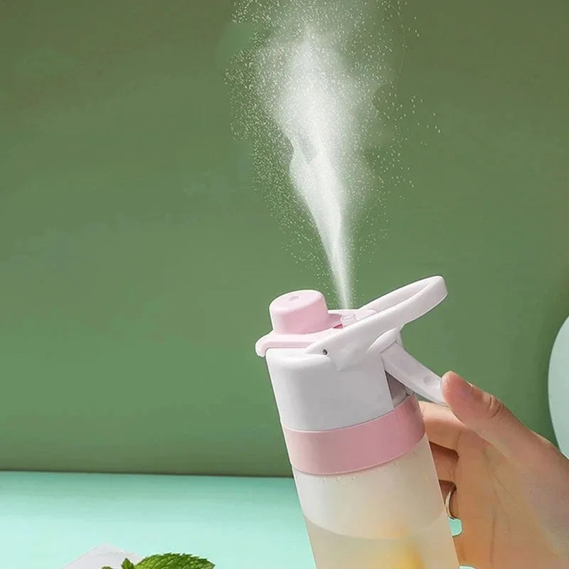 650Ml Spray Garrafa De Água Portátil Esporte Ao Ar Livre Garrafa De Água Para Meninas Ginásio Fitness Beber Drinkware Caminhadas Equitação Garrafa De Água