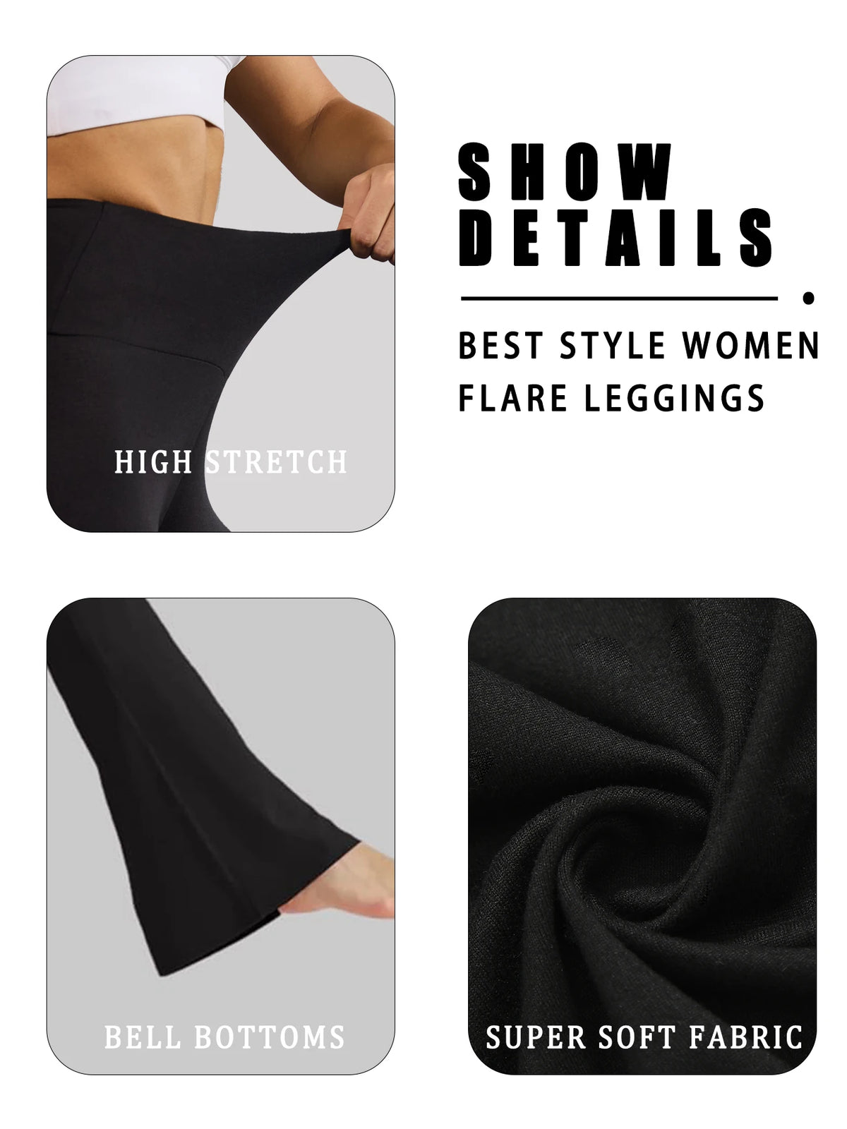 Calça Feminina Super Macia, Cintura Alta, Controle De Barriga, Treino, Yoga, Push Up, Academia, Fitness, Leggings Longas, Sino