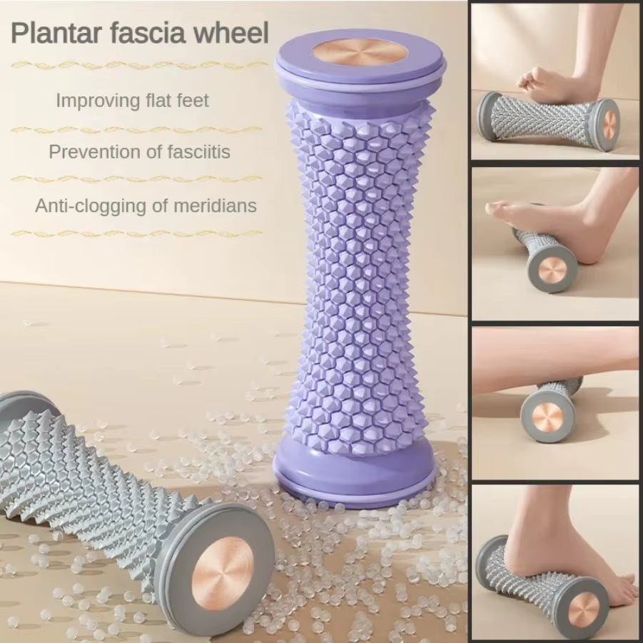 Massageador De Pés E Pernas Ergonômico Para Yoga E Fitness Em Casa, Com Rolo Para Fáscia Plantar E Placa De Pressão Digital Para Relaxamento Muscular Profundo