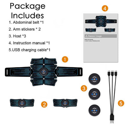 Eletroestimulador Abdominal EMS - Tonificador Muscular Para Abdômen E Glúteos