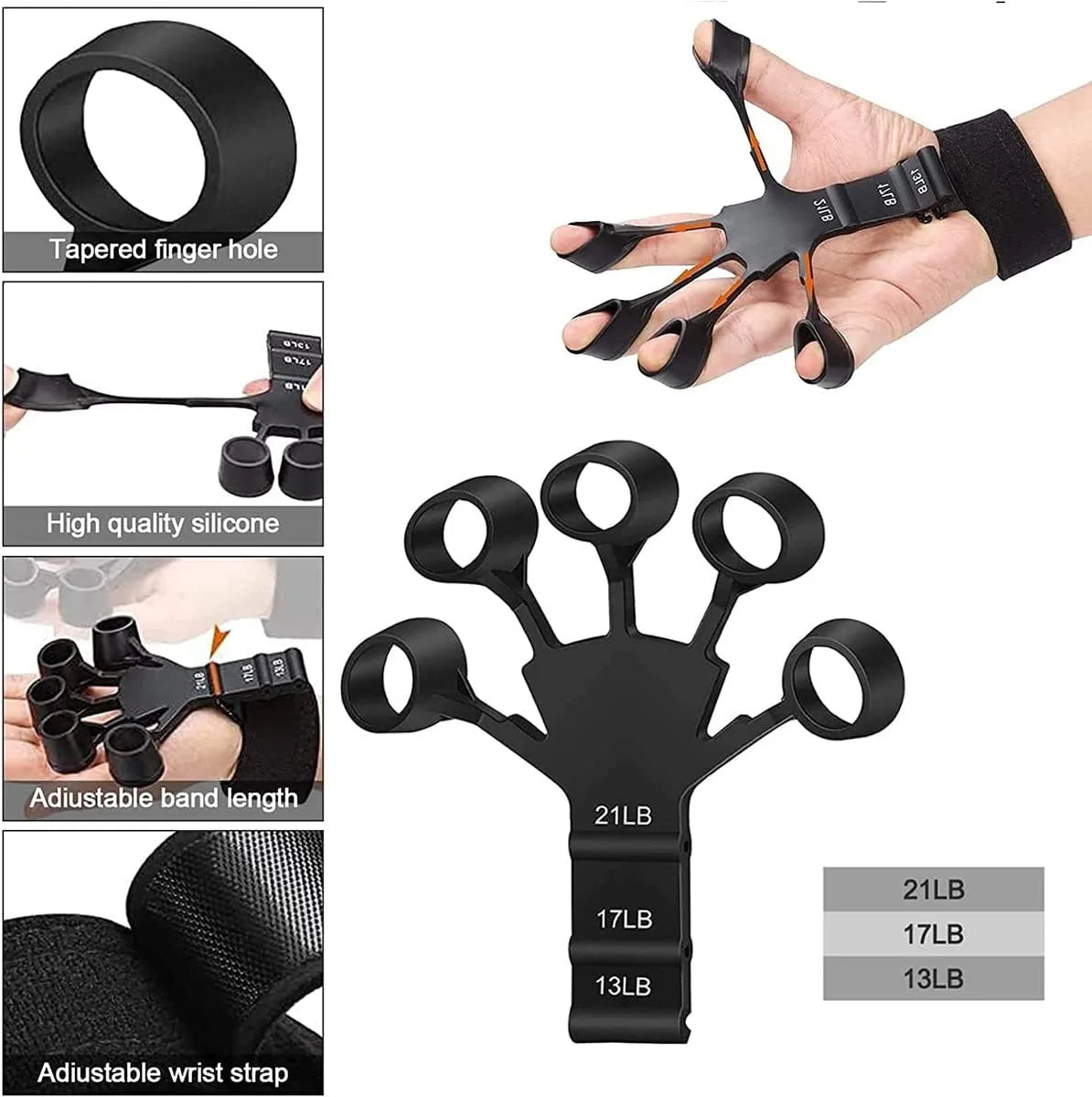 Hand grip ajustável com 6 níveis de resistência – MoveForça