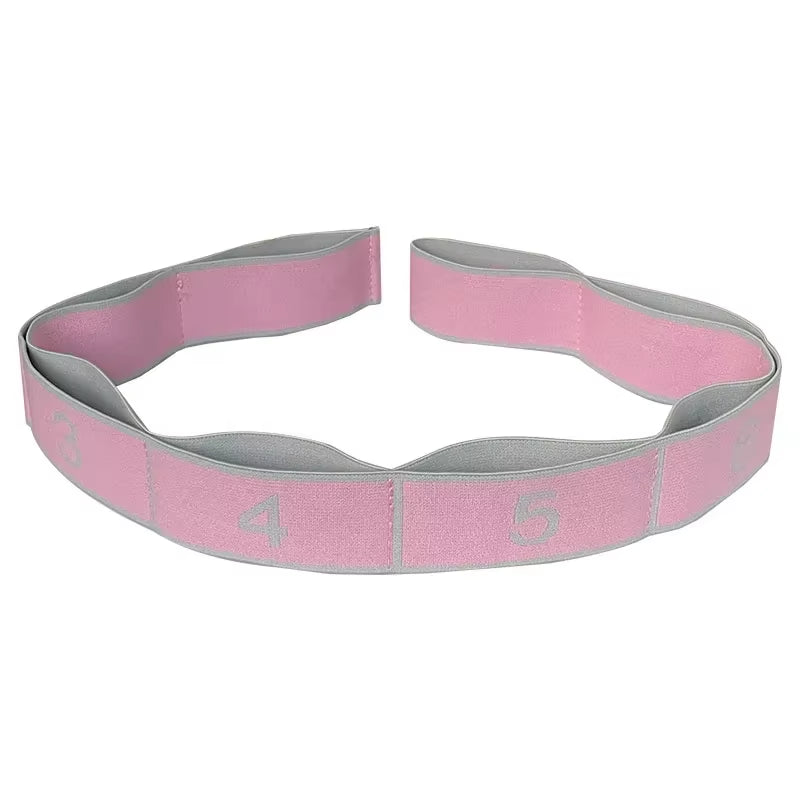 Yoga Puxar Cinta Cinto Menina Elástica Dança Latina Alongamento Banda Loop Yoga Pilates Ginásio Fitness Exercício Faixa De Resistência Com Número