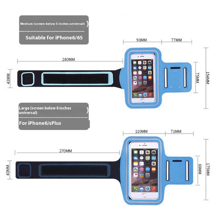 Nova Corrida Esportes Caso Do Telefone Braço Banda Para Iphone 15 14 Pro Max Xr 6 7 8 plus Samsung Nota 20 10 S9 Capacidade Máxima De 7 Polegadas