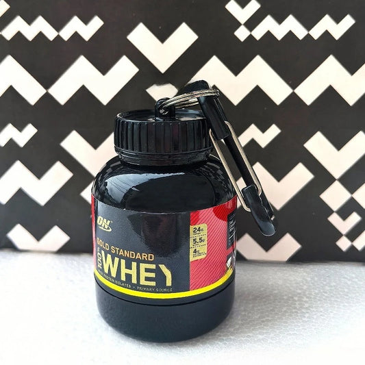 Mini Garrafas Portáteis De Proteína Em Pó Com Chaveiro, Funil De Saúde, Garrafa De Medicina, Copo De Água Pequeno, Fitness, Armazenamento Esportivo Ao Ar Livre 1