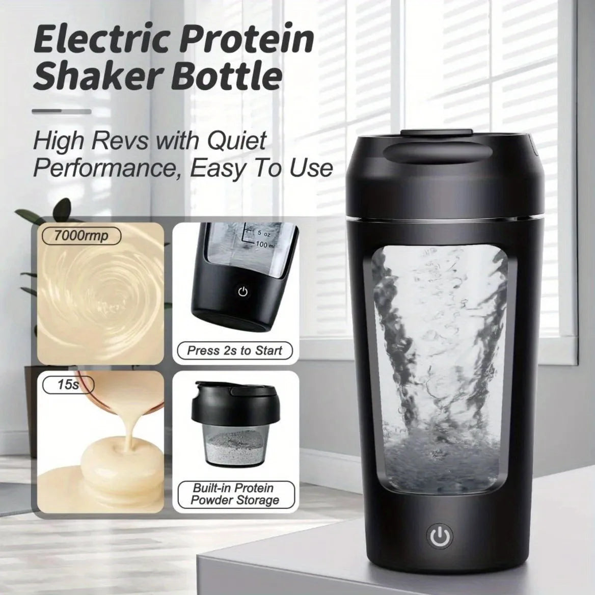500Ml Elétrica Proteína Em Pó Copo De Mistura Automático Shaker Garrafa Misturador Shake Garrafa Leite Café Liquidificador Chaleira Para Ginásio Ao Ar Livre
