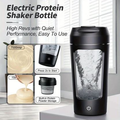 500Ml Elétrica Proteína Em Pó Copo De Mistura Automático Shaker Garrafa Misturador Shake Garrafa Leite Café Liquidificador Chaleira Para Ginásio Ao Ar Livre