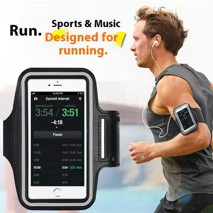 Nova Corrida Esportes Caso Do Telefone Braço Banda Para Iphone 15 14 Pro Max Xr 6 7 8 plus Samsung Nota 20 10 S9 Capacidade Máxima De 7 Polegadas