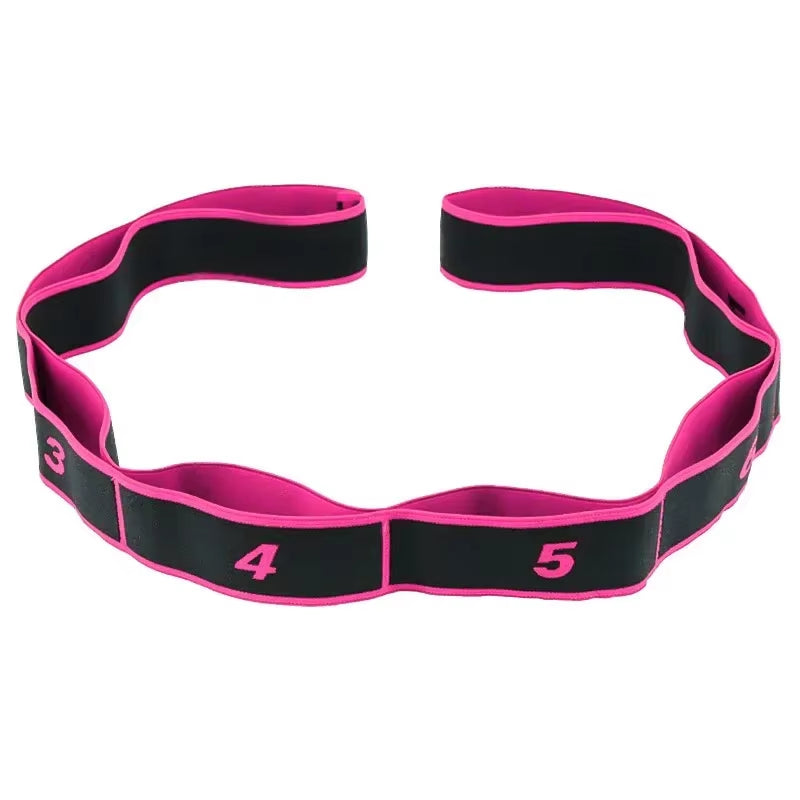 Yoga Puxar Cinta Cinto Menina Elástica Dança Latina Alongamento Banda Loop Yoga Pilates Ginásio Fitness Exercício Faixa De Resistência Com Número