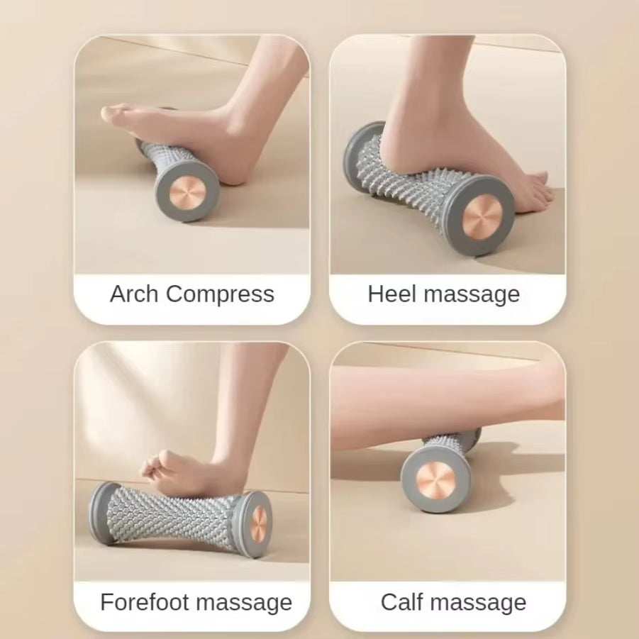 Massageador De Pés E Pernas Ergonômico Para Yoga E Fitness Em Casa, Com Rolo Para Fáscia Plantar E Placa De Pressão Digital Para Relaxamento Muscular Profundo