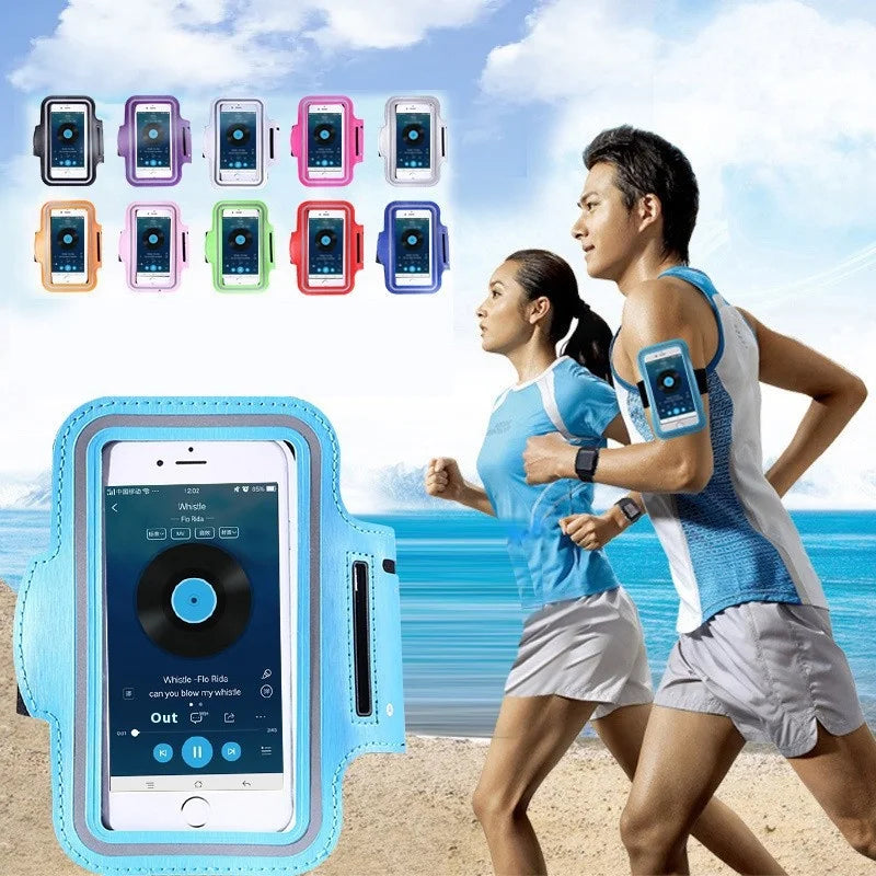 Nova Corrida Esportes Caso Do Telefone Braço Banda Para Iphone 15 14 Pro Max Xr 6 7 8 plus Samsung Nota 20 10 S9 Capacidade Máxima De 7 Polegadas