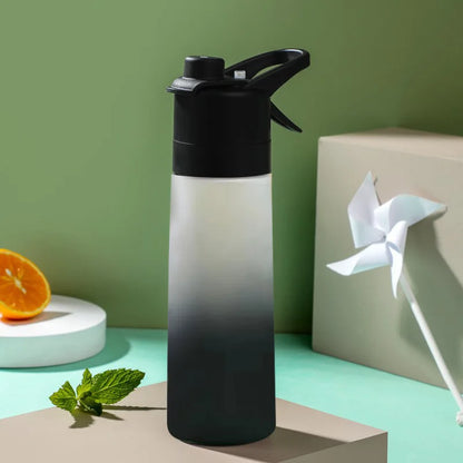 650Ml Spray Garrafa De Água Portátil Esporte Ao Ar Livre Garrafa De Água Para Meninas Ginásio Fitness Beber Drinkware Caminhadas Equitação Garrafa De Água