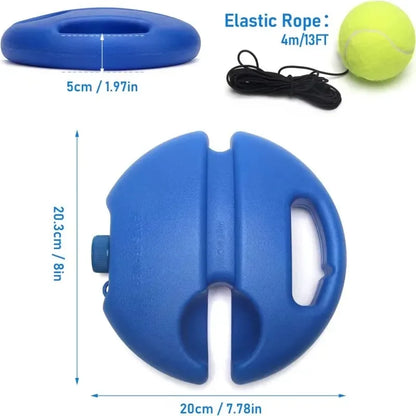 Professional Tennis Training Aid with Heavy-Duty Base and Elastic Rope Ball for Self-Practice and Sparring