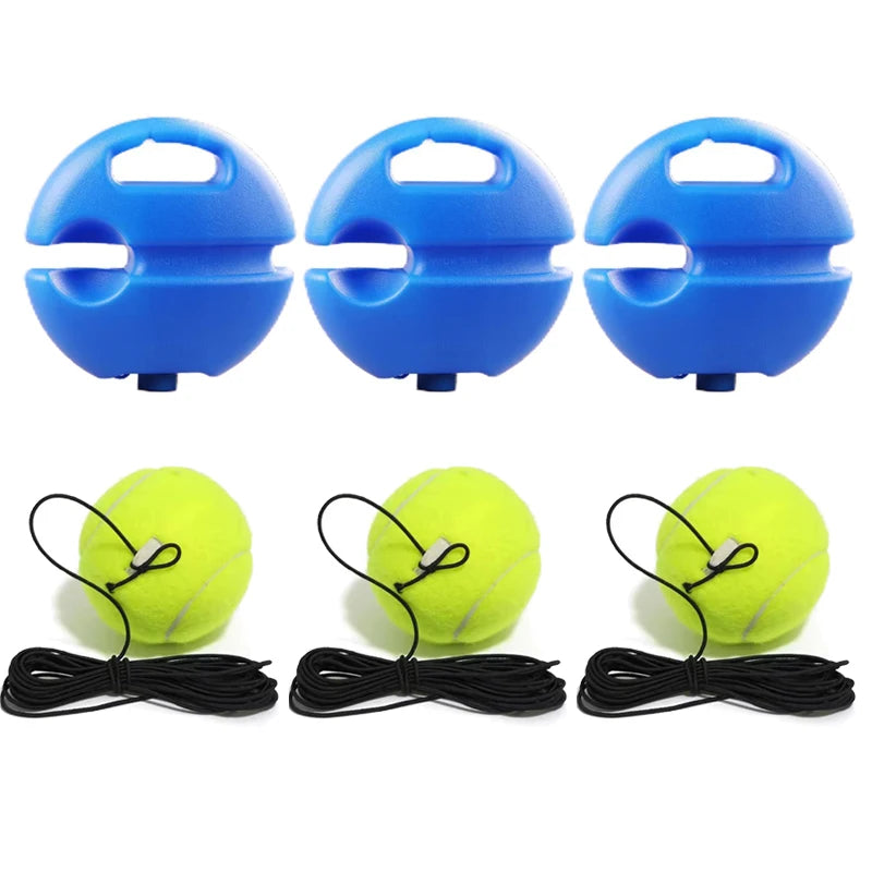 Professional Tennis Training Aid with Heavy-Duty Base and Elastic Rope Ball for Self-Practice and Sparring