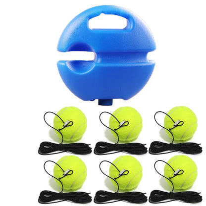Professional Tennis Training Aid with Heavy-Duty Base and Elastic Rope Ball for Self-Practice and Sparring