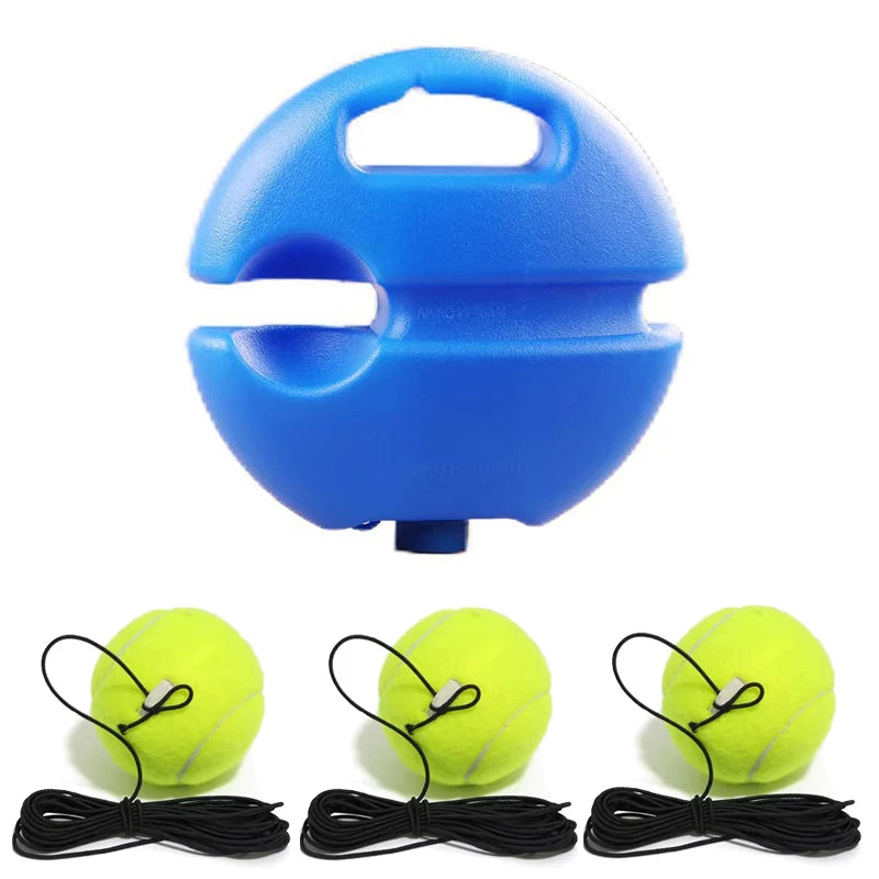 Professional Tennis Training Aid with Heavy-Duty Base and Elastic Rope Ball for Self-Practice and Sparring