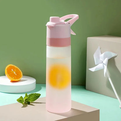 650Ml Spray Garrafa De Água Portátil Esporte Ao Ar Livre Garrafa De Água Para Meninas Ginásio Fitness Beber Drinkware Caminhadas Equitação Garrafa De Água
