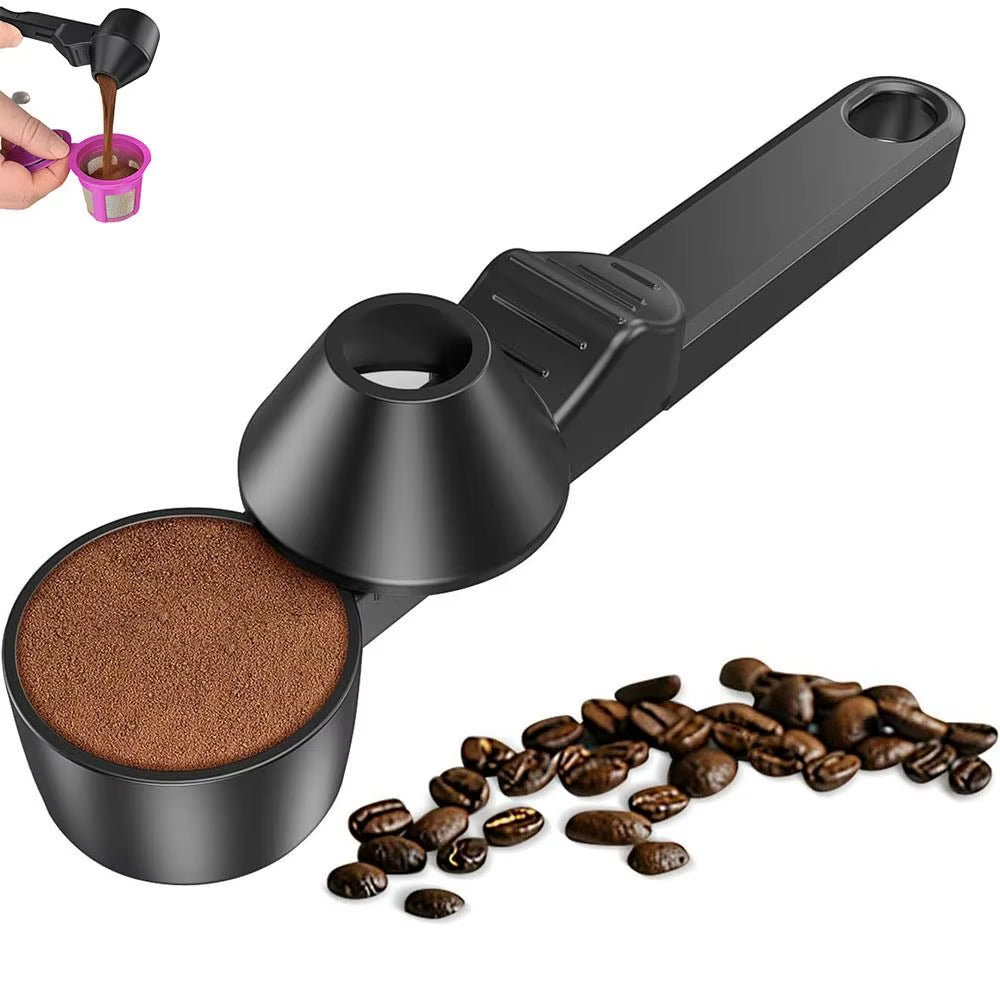 Colher De Café Sem Derramamento, Reutilizável, Deslizante, Proteína Em Pó, Funil Para Leite E Suplementos