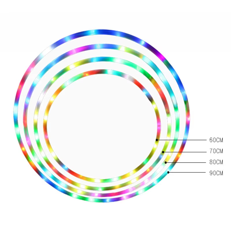 Argola Esportiva Com Luz Led, Aro De Ginástica Colorido Para Show De Arte, Aro Fitness Feminino, Peso Solto, Equipamento Fitness Para Academia Em Casa