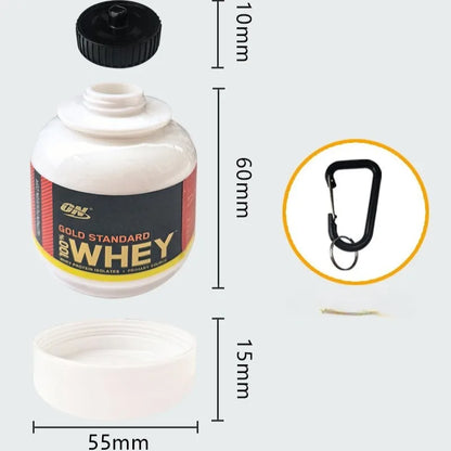 Mini Garrafas Portáteis De Proteína Em Pó Com Chaveiro, Funil De Saúde, Garrafa De Medicina, Copo De Água Pequeno, Fitness, Armazenamento Esportivo Ao Ar Livre 1