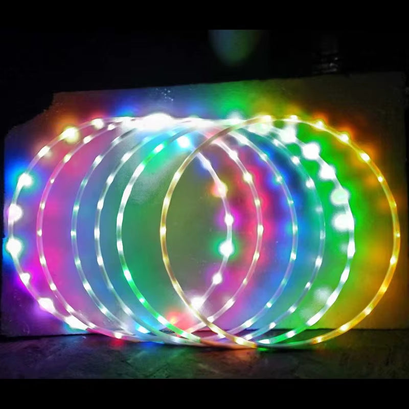 Argola Esportiva Com Luz Led, Aro De Ginástica Colorido Para Show De Arte, Aro Fitness Feminino, Peso Solto, Equipamento Fitness Para Academia Em Casa