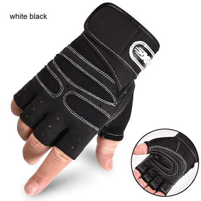 Luvas De Treino Para Homens Mulheres Luva De Meio Dedo Com Envoltório De Pulso Para Esporte Treinamento De Levantamento De Peso Bicicleta Motociclista Luva De Ginásio