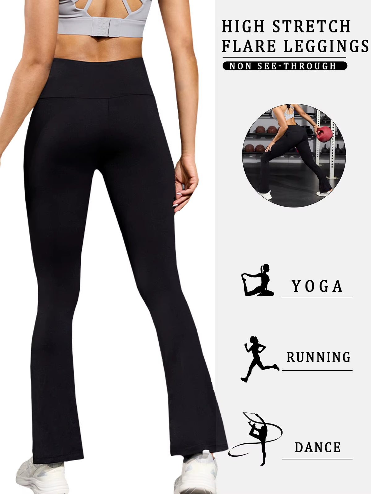 Calça Feminina Super Macia, Cintura Alta, Controle De Barriga, Treino, Yoga, Push Up, Academia, Fitness, Leggings Longas, Sino