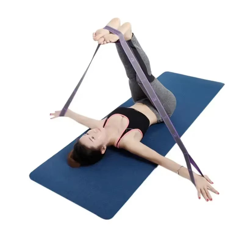 Yoga Puxar Cinta Cinto Menina Elástica Dança Latina Alongamento Banda Loop Yoga Pilates Ginásio Fitness Exercício Faixa De Resistência Com Número