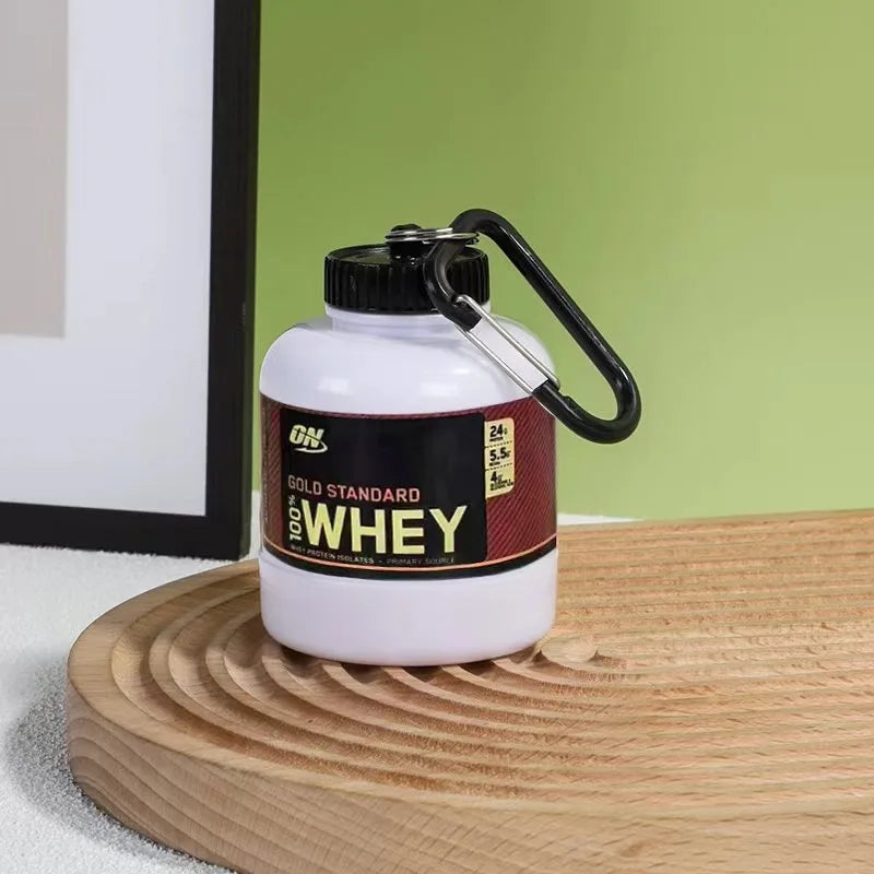 Mini Garrafas Portáteis De Proteína Em Pó Com Chaveiro, Funil De Saúde, Garrafa De Medicina, Copo De Água Pequeno, Fitness, Armazenamento Esportivo Ao Ar Livre 1