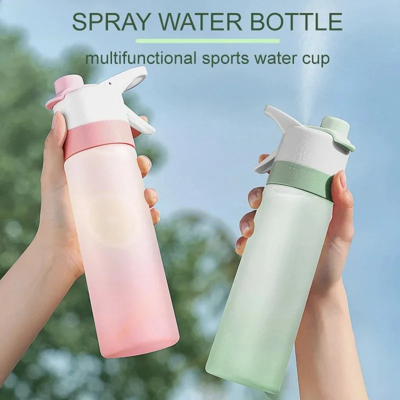 650Ml Spray Garrafa De Água Portátil Esporte Ao Ar Livre Garrafa De Água Para Meninas Ginásio Fitness Beber Drinkware Caminhadas Equitação Garrafa De Água
