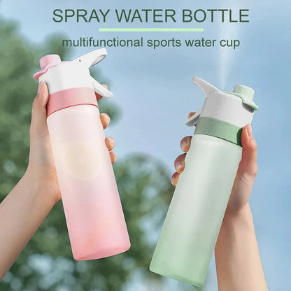 650Ml Spray Garrafa De Água Portátil Esporte Ao Ar Livre Garrafa De Água Para Meninas Ginásio Fitness Beber Drinkware Caminhadas Equitação Garrafa De Água