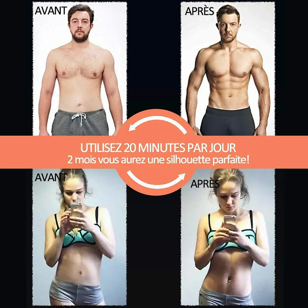 Eletroestimulador Abdominal EMS - Tonificador Muscular Para Abdômen E Glúteos
