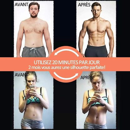 Eletroestimulador Abdominal EMS - Tonificador Muscular Para Abdômen E Glúteos