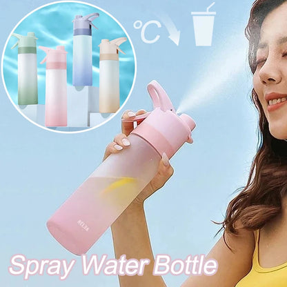 650Ml Spray Garrafa De Água Portátil Esporte Ao Ar Livre Garrafa De Água Para Meninas Ginásio Fitness Beber Drinkware Caminhadas Equitação Garrafa De Água